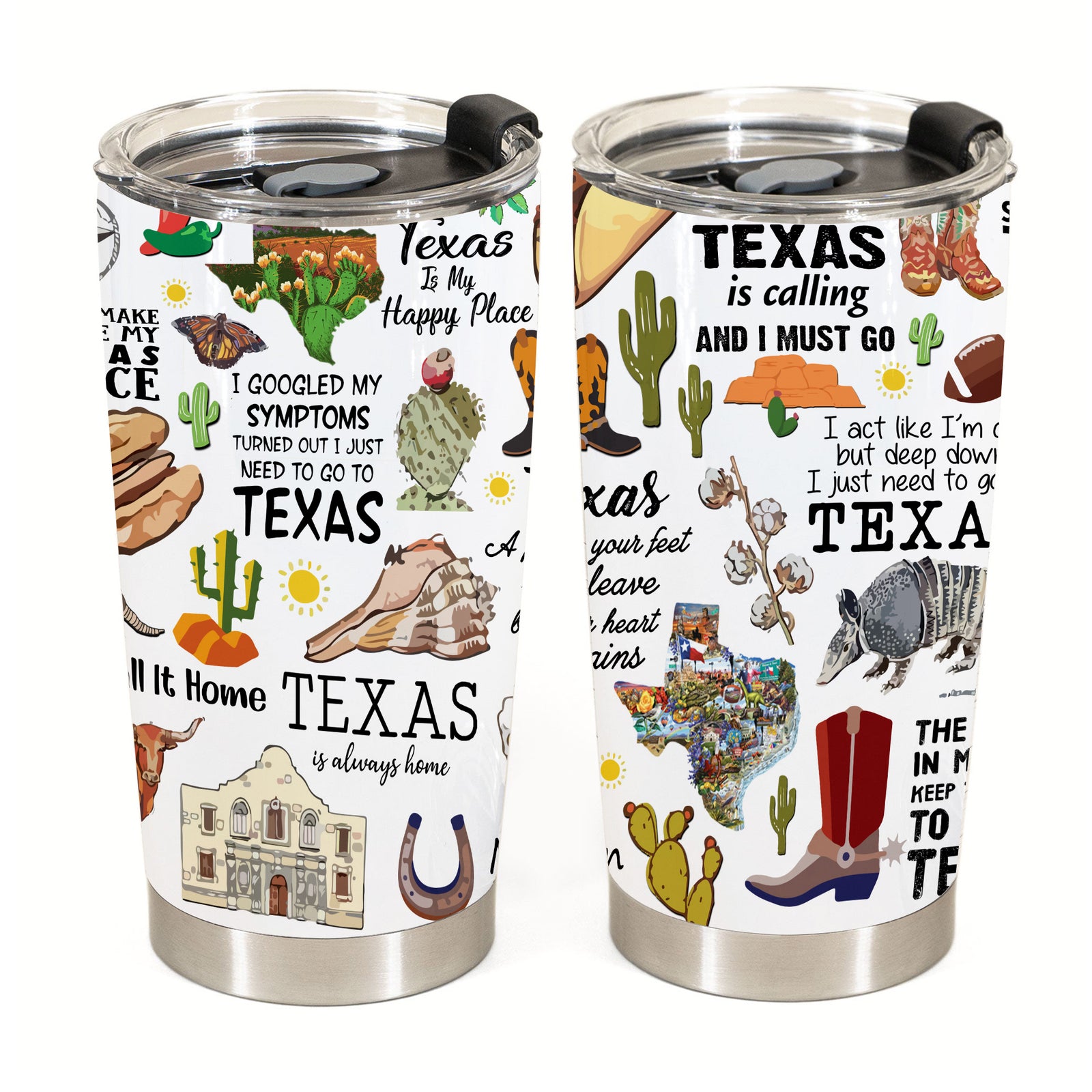 Texas Saying Symbols Tumbler