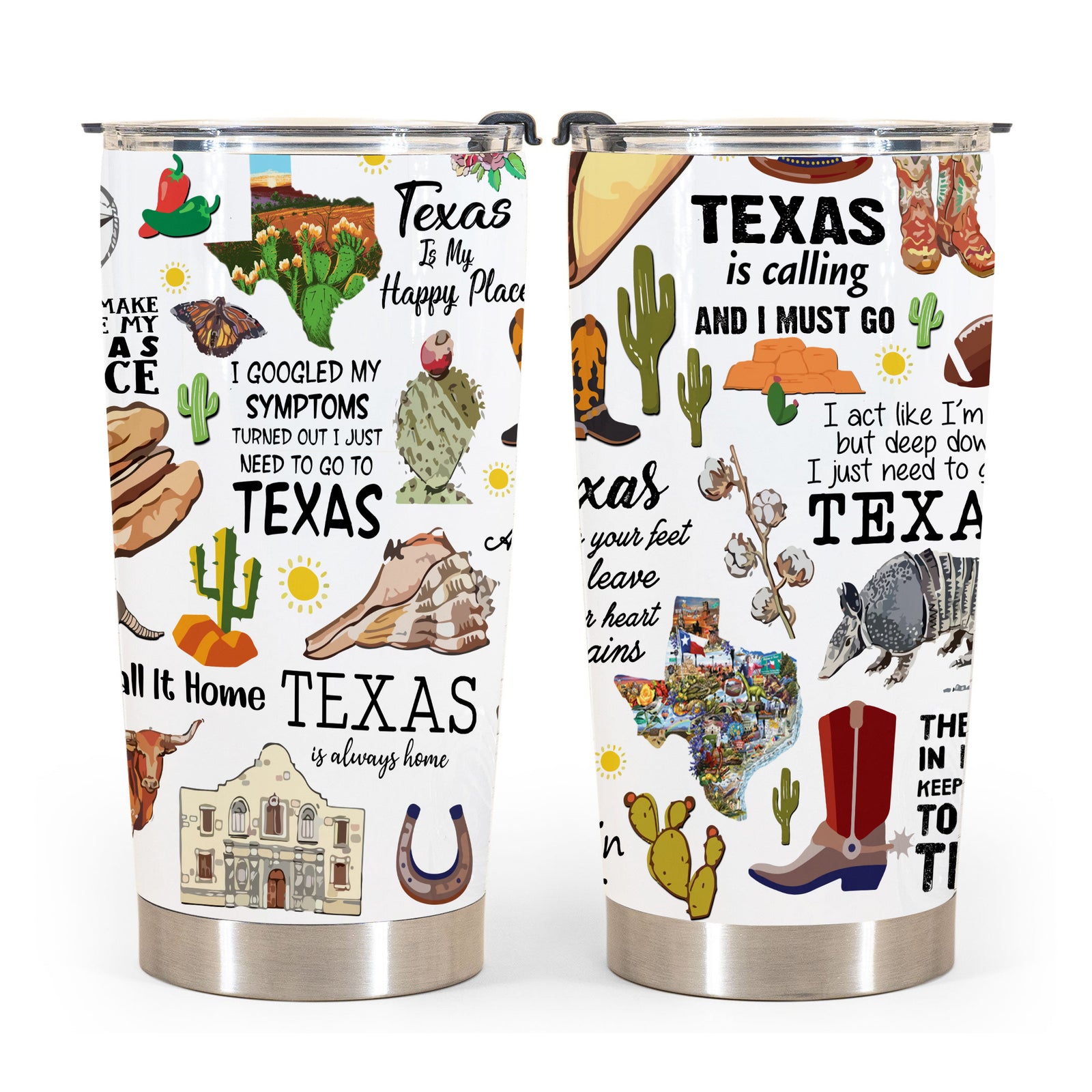 Texas Saying Symbols Tumbler
