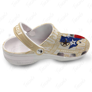 Texas Personalized Clogs Shoes With Map And Cities