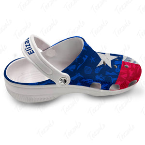 Texas Personalized Clogs Shoes With Love