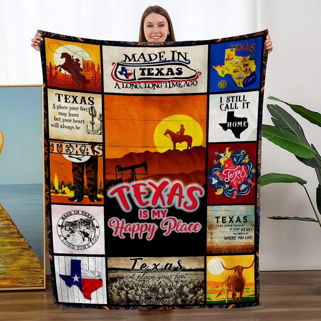 Texas Is My Happy Place Blanket