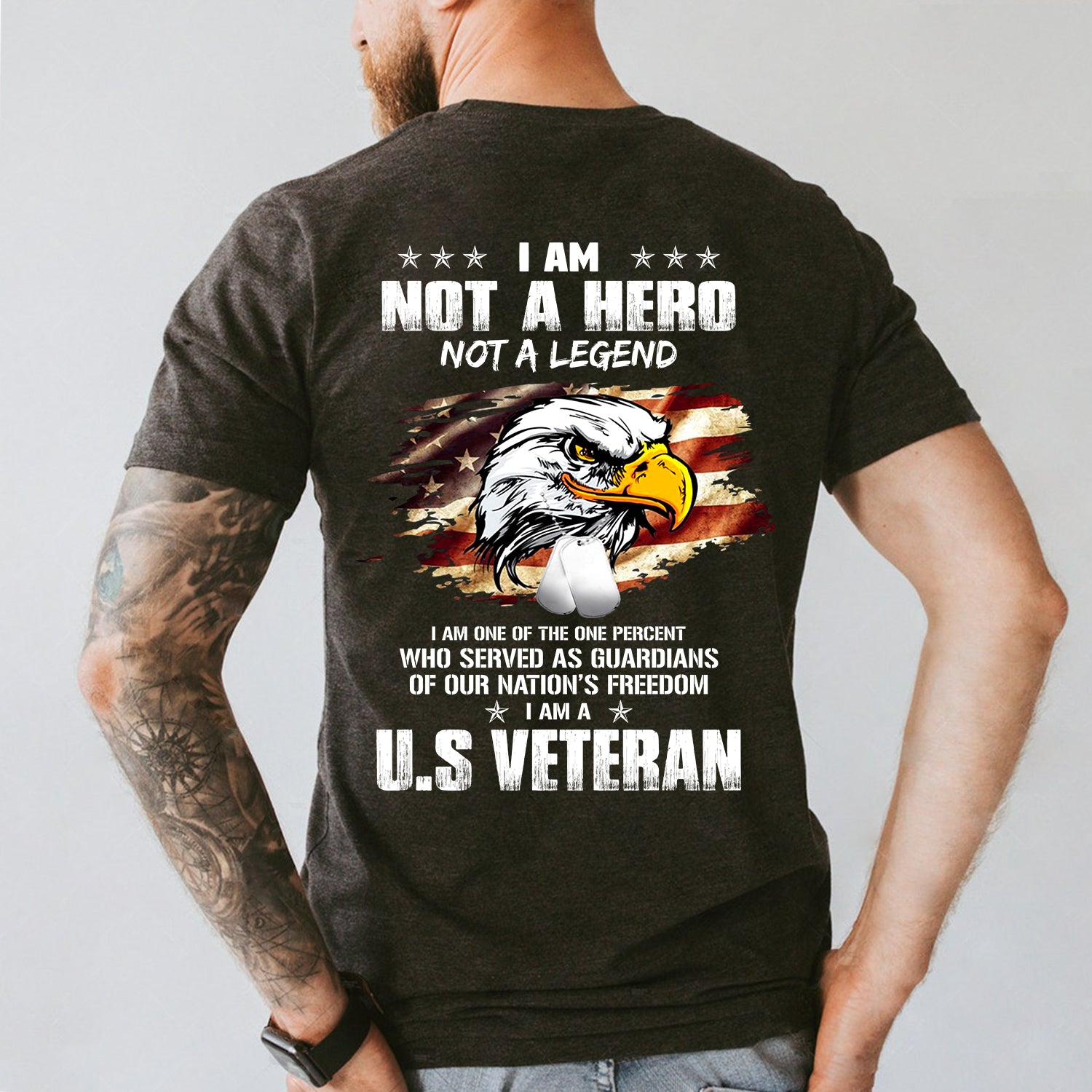 I'm Not A Hero Not A Legend US Veteran T-shirt - T-shirt Veteran Teezalo