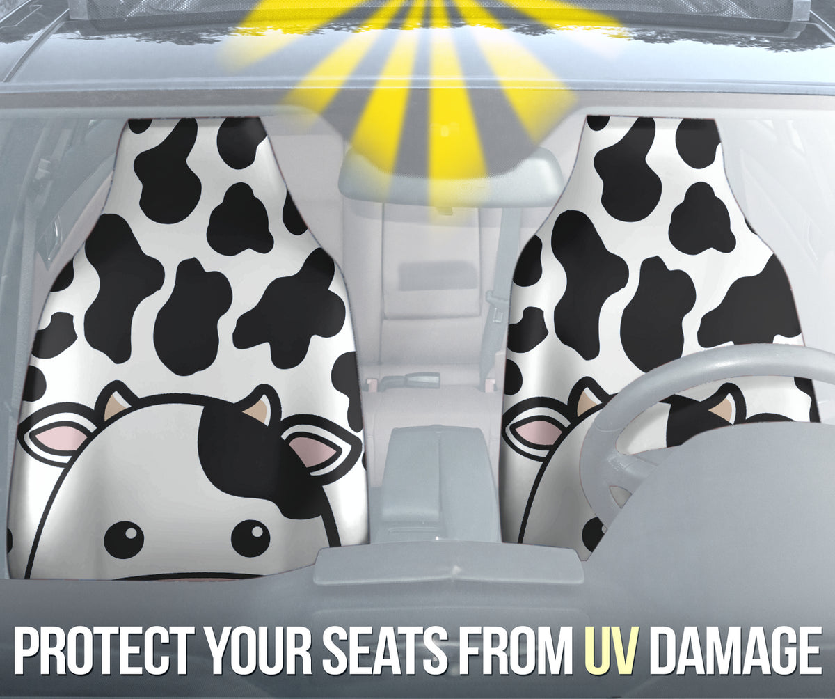 Cow Face Car Seat Covers