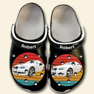 Upload Photo Car Personalized Clogs Shoes, Gift For Car Lovers