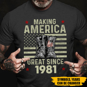 Veteran T-shirt For Birthday, Making America Great - T-shirt Veteran Teezalo
