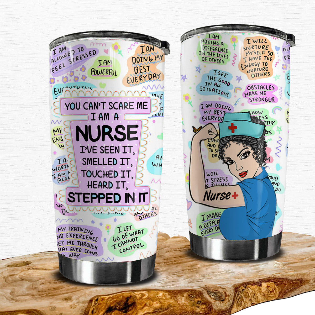 You Can't Scare Me I'm A Nurse Personalized Tumbler
