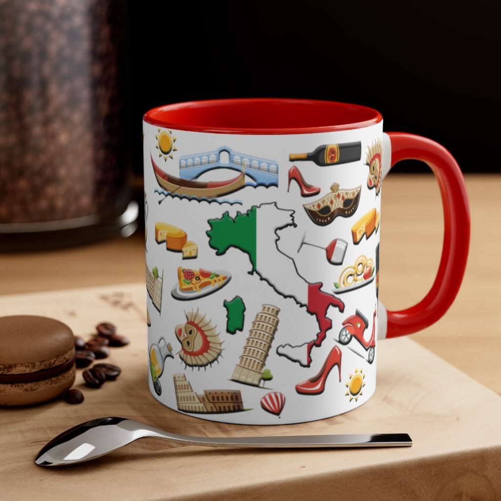 Italy Flag Symbol Two Tone Coffee Mug - Mug Born Teezalo