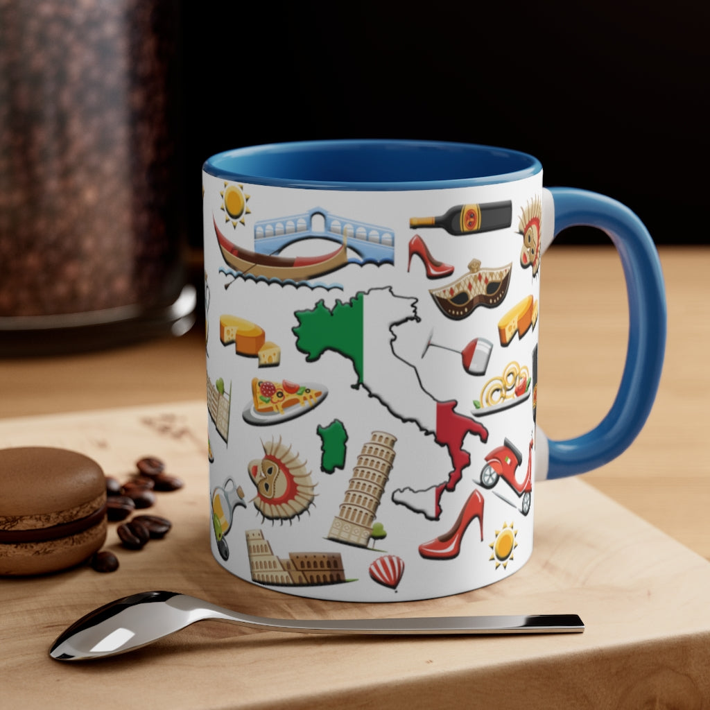 Italy Flag Symbol Two Tone Coffee Mug - Mug Born Teezalo