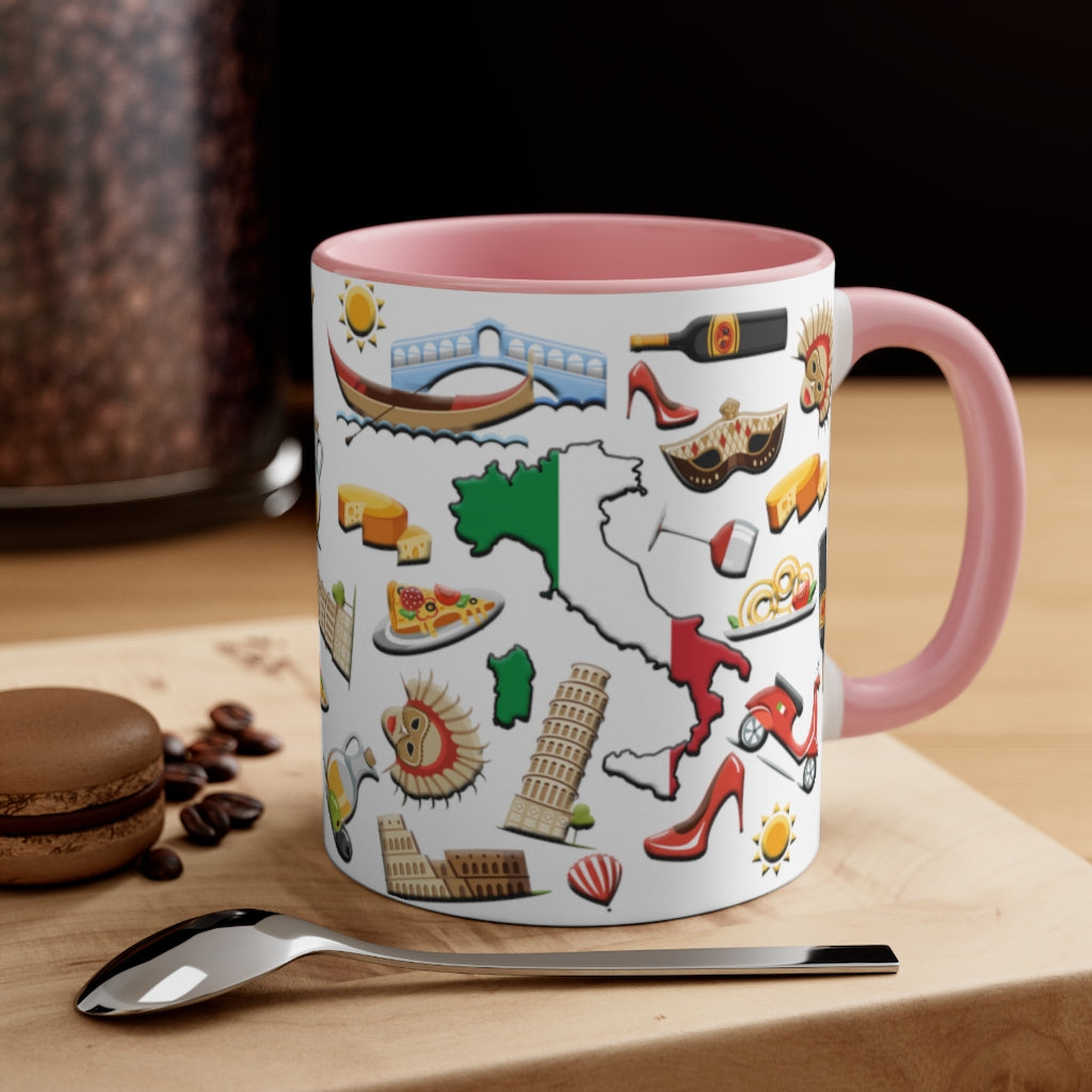 Italy Flag Symbol Two Tone Coffee Mug - Mug Born Teezalo