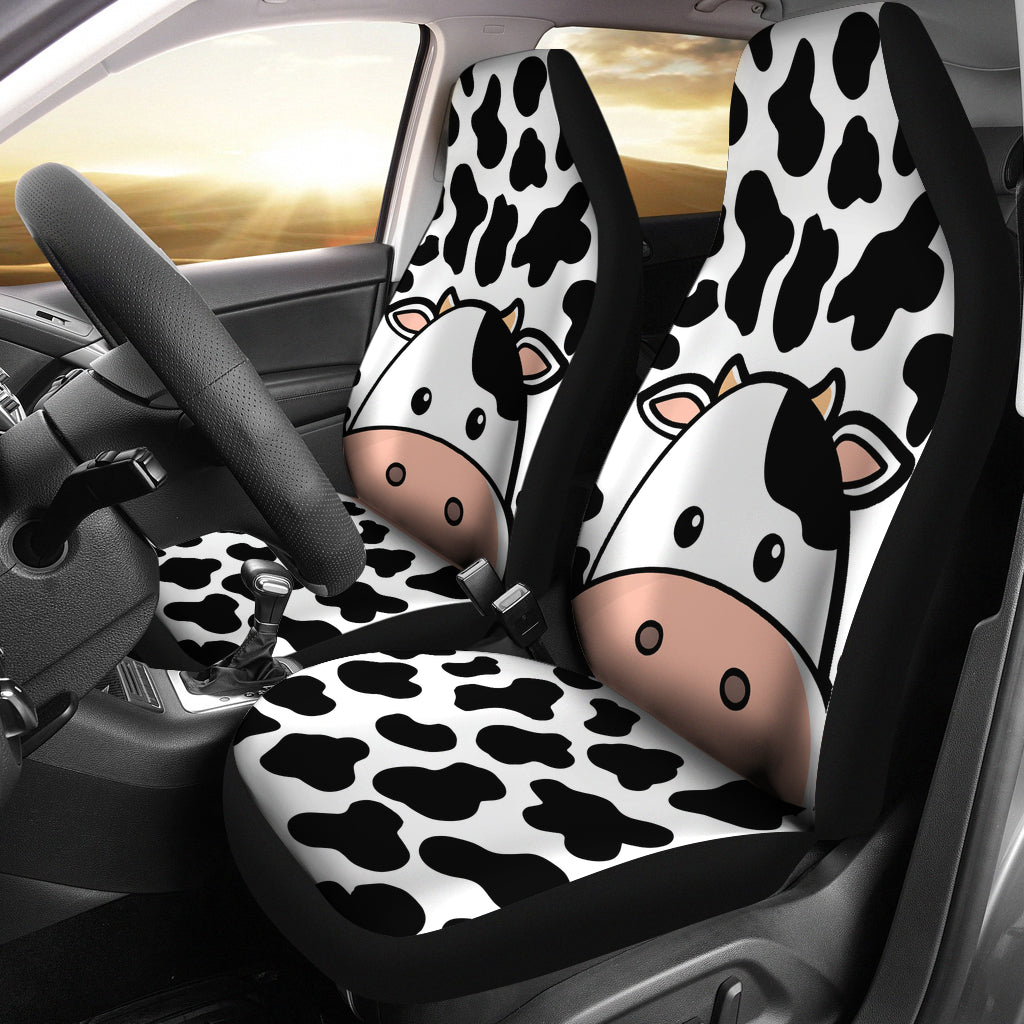 Cow Face Car Seat Covers Teezalo