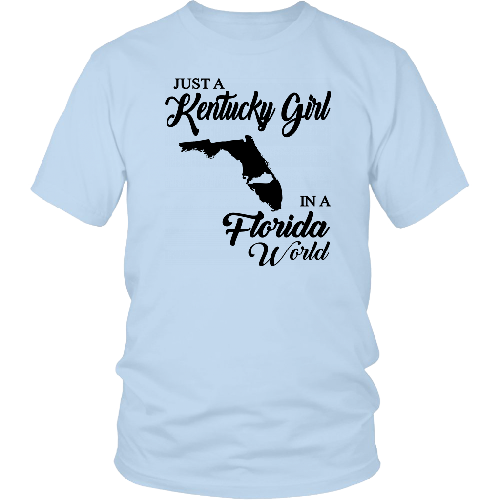 Just A Kentucky Girl In A Florida World T-shirt - T-shirt Teezalo