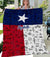 Texas Flag And Symbols Personalized Fleece Blanket With Your Name