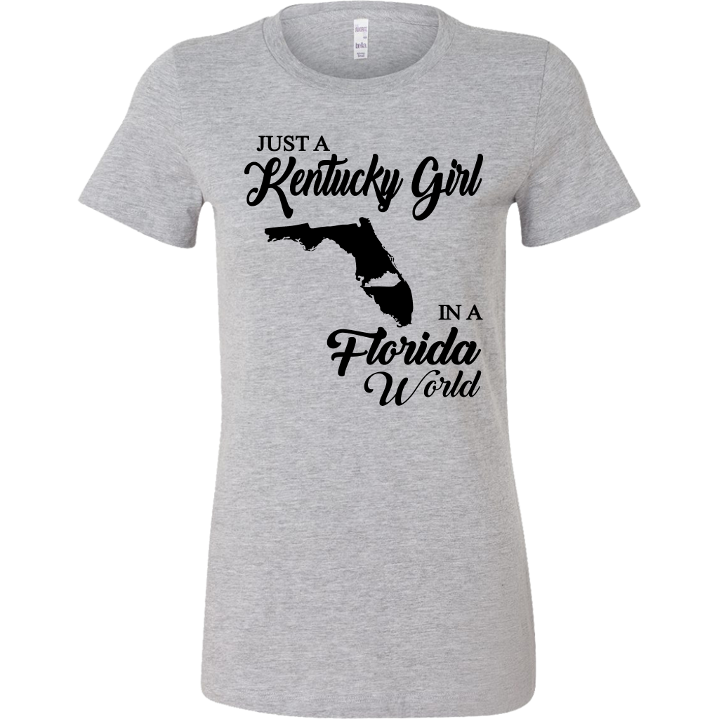 Just A Kentucky Girl In A Florida World T-shirt - T-shirt Teezalo