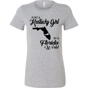 Just A Kentucky Girl In A Florida World T-shirt - T-shirt Teezalo