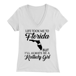 Life Took Me To Florida But Always Be A Kentucky Girl T-shirt - T-shirt Teezalo